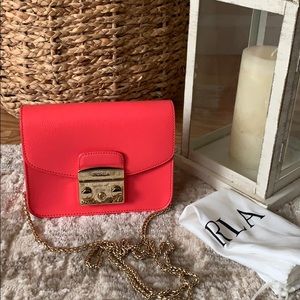 Furla coral pink mini bag
